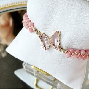 Park Lane Everly Rose and Gold Butterfly Bracelet